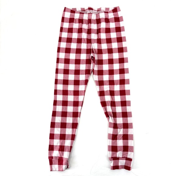 Pottery Barn Kids Pajama Set Red White Check Size 8 100% Tencel For Kids - Picture 5 of 6